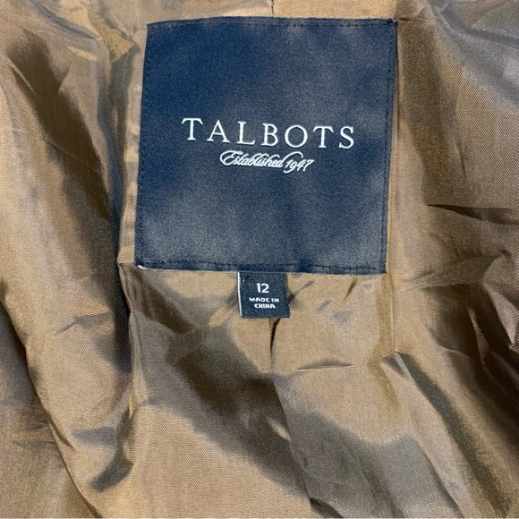 Talbots Brown Soft Suede Belted Trench Coat Snap Buttons Double Breasted - Picture 5 of 15